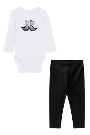 CONJUNTO BODY CALÇA LITTLE MAN BRANCO DUDUGOS KIDS