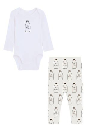 CONJUNTO BODY OH MILK BRANCO DUDUGOS KIDS